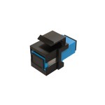 Модуль коммутационный типа Keystone SC/UPC SM 9/125 OS2, розетка цвет синий, пластик цвет черный