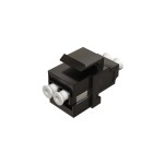 Модуль коммутационный типа Keystone 2LC/UPC SM 9/125 OS2, розетка цвет черный, пластик цвет черный