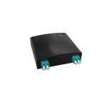 Настенная коробка, полный комплект, <nobr>2 розетки</nobr> 2LC/UPC, <nobr>MM 50/125</nobr> OM3, <nobr>4 порта,</nobr> ABC, 86&times;86&times;24 мм, цвет черный