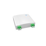 Настенная коробка, полный комплект, <nobr>2 розетки</nobr> 2LC/APC, SM 9/125 OS2, <nobr>4 порта,</nobr> ABC, 86&times;86&times;27 мм, <nobr>цвет белый</nobr>