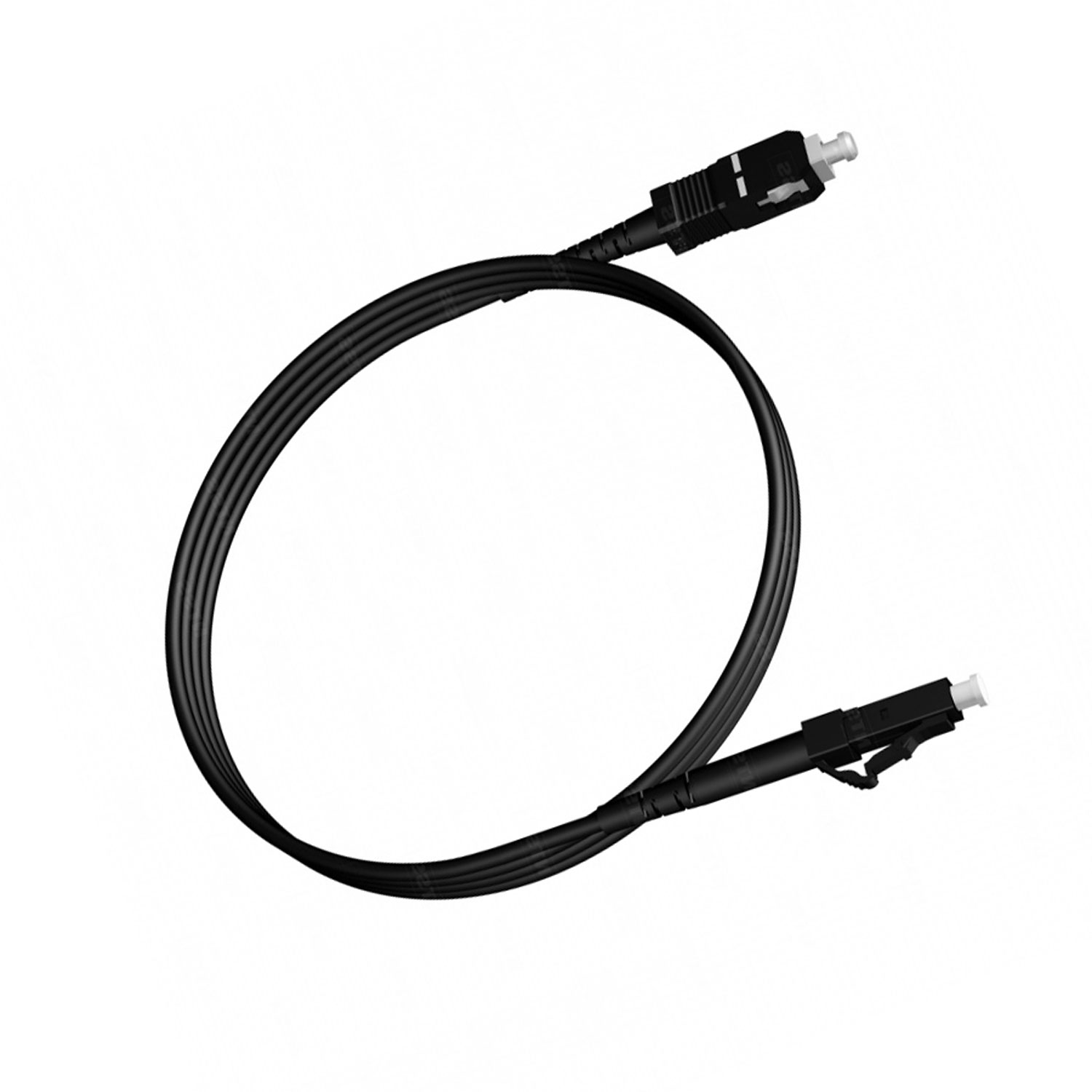Шнур оптический переходной, одинарный, одномодовый, SM 9/125 OS2, LC/UPC-SC/UPC, LSZH нг(А)-HF, 1м, цвет черный